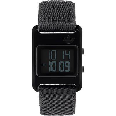 Спортивные часы Adidas Originals RETROPOP DIGITAL 31,5 мм с черным циферблатом из смолы и кварцевым механизмом (AOST23065) [Параллельный импорт]
