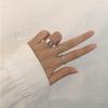 3Pcs/set Korea Simple Vintage Metal Round Open Rings Chain Jewelry Women Gifts Rings Set