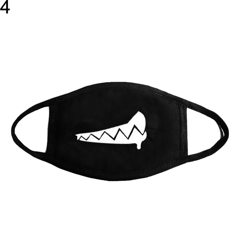 Женщины Мужчины Хлопок Маски Для Лица Шаблон Твердые Черные Маски Мода Симпатичные Половина Лица