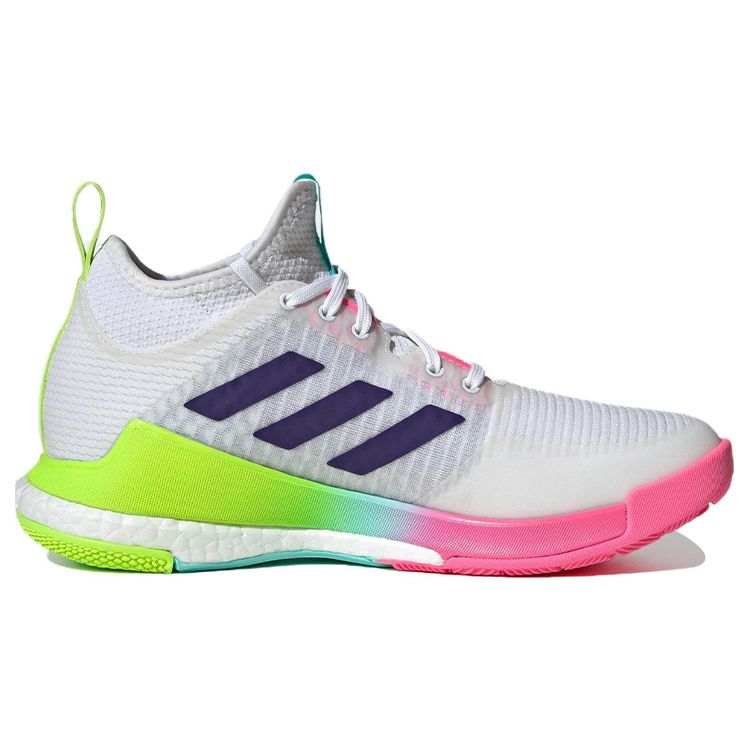 Adidas Crazyflight Mid White Purple Pink Women Sneakers Cloud-White Team-College-Purple Flash-Aqua HP3337