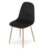 PADVA chair - black velvet / oak legs x 3