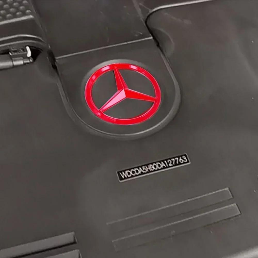 JRQEY1 70MM Car Logo Sticker Engine Cover Logo Decal  For Mercedes Benz A C E-Class W246 W203 W204 W205 W211 W212 W213 C63  W176
