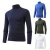Men's Turtleneck Long-sleeved T-shirt Thin Solid Color Basic Bottoming Shirt Men's