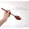 Wooden Spoon Fork Bamboo Kitchen Cooking Utensil Tools Soup-Teaspoon Tableware