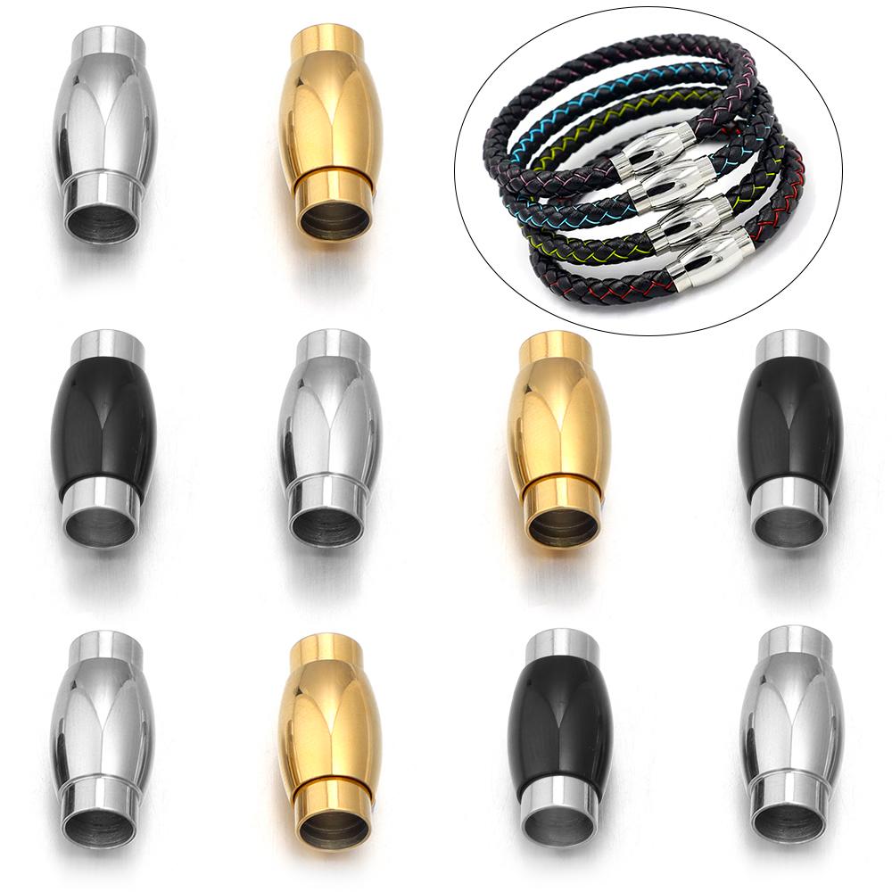 2pcs Stainless Steel Magnetic Clasps Magnet Hook Jewelry Findings Fit 6mm Leather Bracelet Magnetic Clasp DIY Jewelry Making