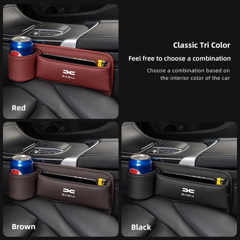 BGS1 Car Seat Gap Water Cup Holder Side Organizer Pocket For Dacia Logan Sandero Duster Lodgy Spring Jogger Dokker Stepway Bigster