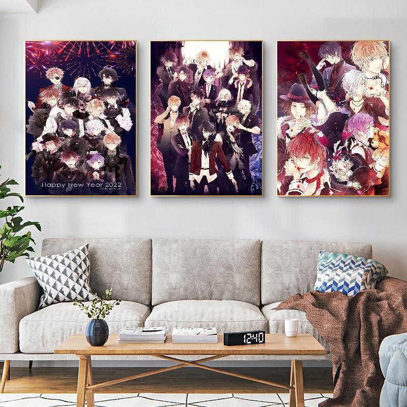 Аниме D-Diabolik Lovers Movie Sticky Poster Paper Print Home Bedroom Вход Bar Cafe Art Painting Decoration