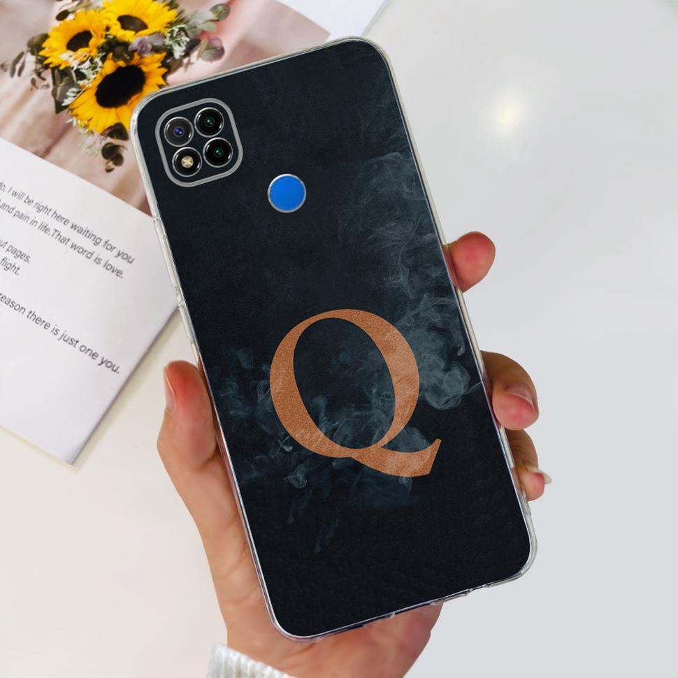 Soft TPU Case For Xiaomi Redmi 9C Cover Silicone Simple Letter Back Phone Case For Redmi 9 C 9C Redmi9C Covers Bumper