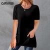 Летняя женская футболка, однотонные топы, свободная футболка с коротким рукавом и круглым вырезом, карманом