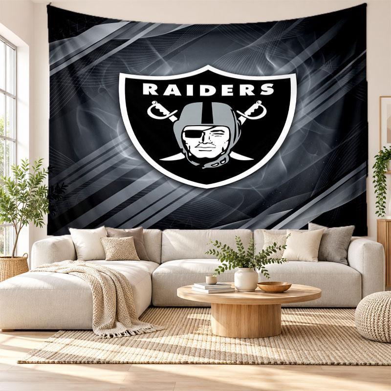 Las Vegas Raiders Wall Tapestry, Soft Fabric Wall Hanging, Decorative Backdrop For Bedroom Home Wall Art