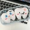 Cute Cartoon Tooth Plush Keyring  Kawaii Soft Stuffed Pendant Keychian Creative Backpack Decoration Accessories Gifts