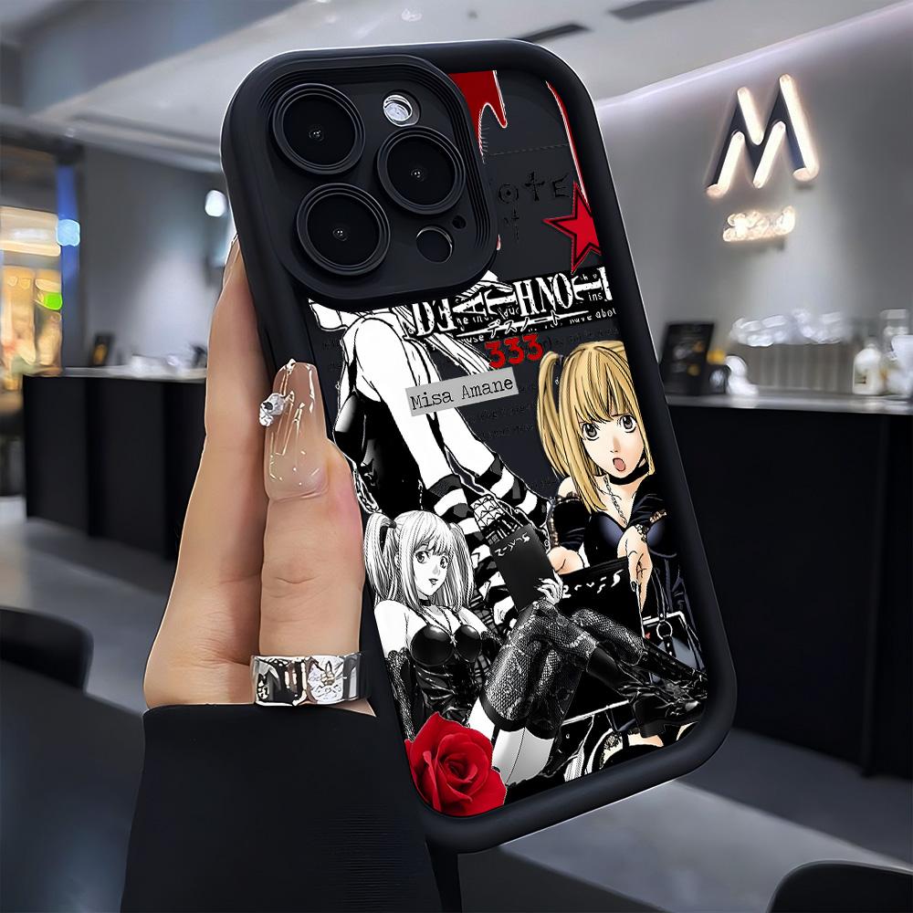 Чехол для телефона Anime DEATH NOTE Миса Аманэ для iPhone 17 16e 16 15 14 13 12 11 Air Pro Max Mini XR XS X 7 8 6 6s Plus Мягкий ТПУ Задняя панель
