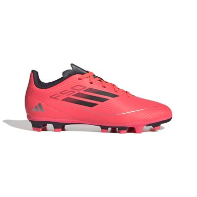 Футбольные бутсы для юниоров и F50 Club для мальчиков и NIR21 Metallic см [Adidas] Детские, FxG, Для девочек, 17-24.5см, Турбо/Аврора Черный/Платиновый (IF1379), 24,0