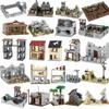MOOXI WW2 Современная Военная Архитектура MOC Модель Кирпичи DIY Диорама Игрушка для Взрослых и Детей Набор Строительных Блоков Монтессори Подарок Модель