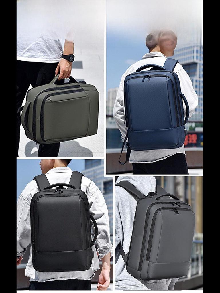 Мужской водонепроницаемый деловой рюкзак большой вместимости — высококачественная расширяемая дорожная сумка для ноутбуков 17,3 дюйма