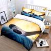 Hockey Stick and Puck Splash Art Print Bedding Set Duvet Cover Pillowcases (1* Duvet Cover 2* Pillowcases Do Not Include Comforter)