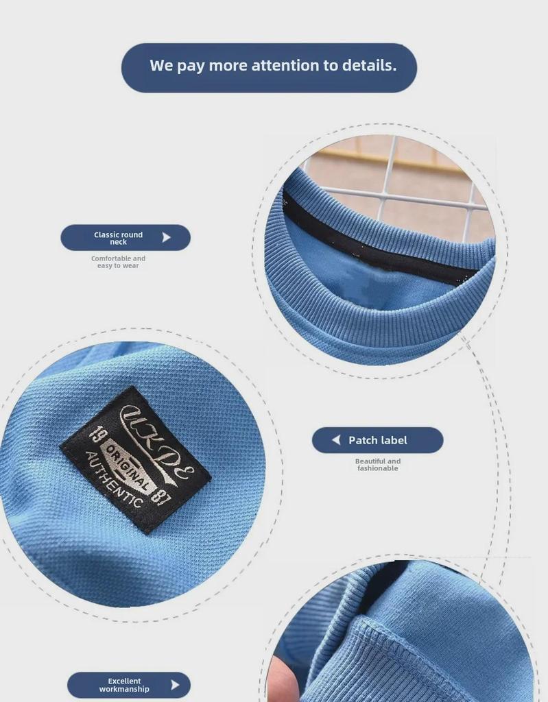 Футболки с длинным рукавом для мальчиков весна и осень - тонкий свитер с тисненым медведем для детей