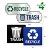 2025 Trend Waterproof Self Adhesive For Trash And Recycle Stickers For Bins, 4-Piece Set Recycling Stickers For Trash Cans Waste