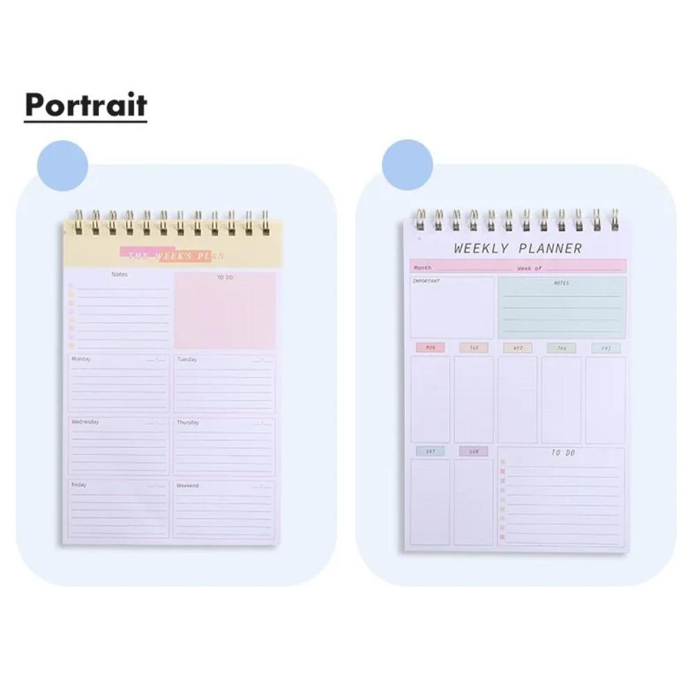 План-книга Книга расписания Канцелярские товары Еженедельник Блокнот Список дел Блокнот Фитнес