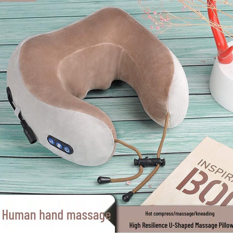 Jiaxiu Portable U-shaped Memory Foam Neck Massager Pillow CN plug (adapter included)