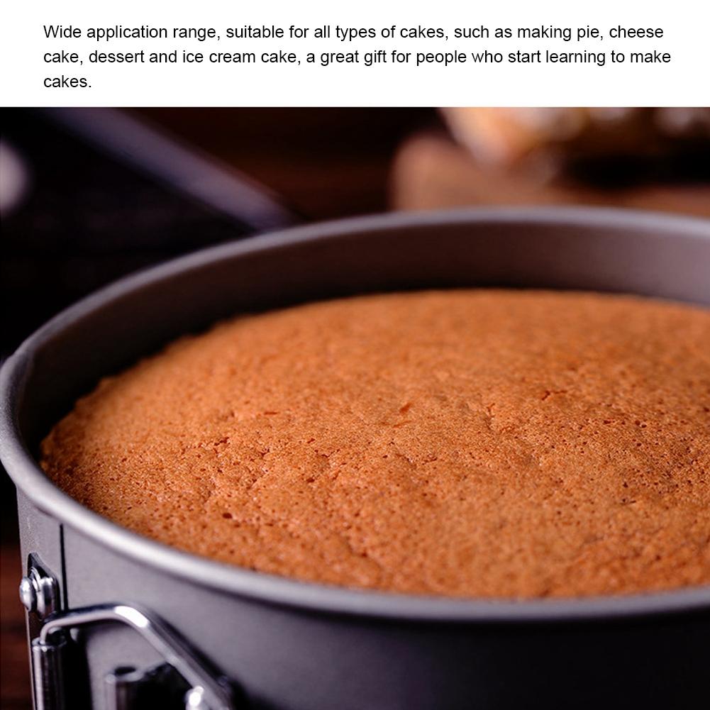 Non-Stick Buckle Removable Bottom Cake Mold Round Shape Carbon Steel DIY Mousse Baking Mold 22cm