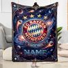 Bayern Munich Galaxy Artwork Customize Text Blanket Lightweight Customizable Blanket Ultra-Soft for Living Room Seaside Picnics Bed