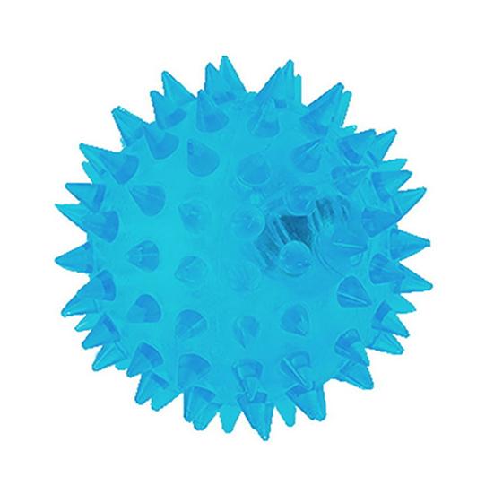 Bouncing Light-Up Ball Spiky Rubber Sensory Toy with Flashing Colors Cat Dog Chewing Toy Teeth Cleaning Thorn Balls
