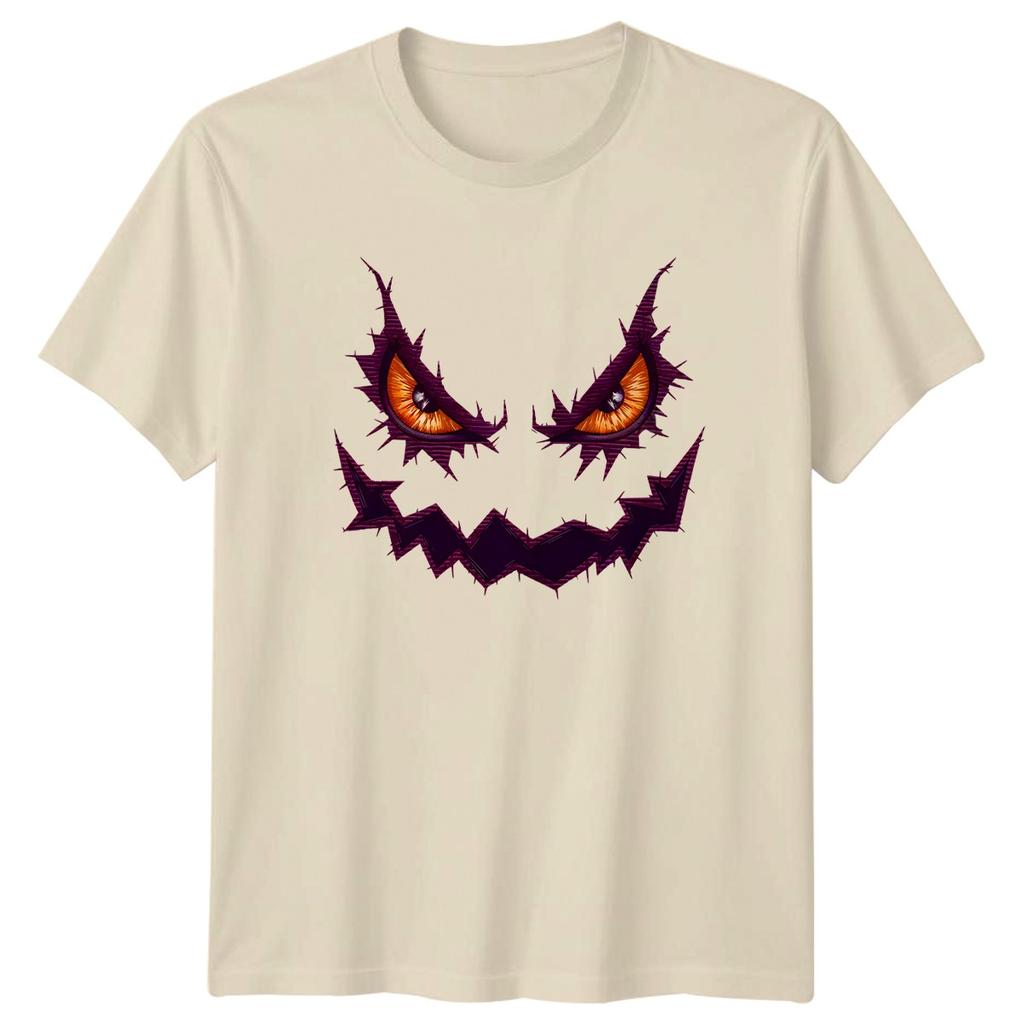 Spooky Mask T-Shirt Creepy Eyes Graphic Funny Festive Halloween Gift