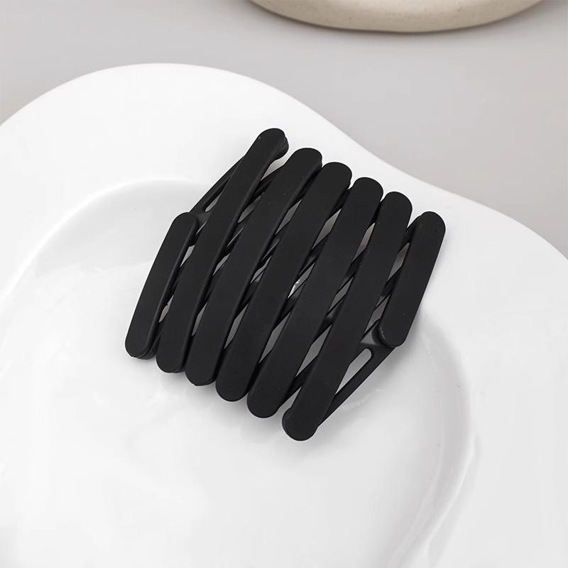 2 шт., удобная складная однотонная пластиковая повязка для волос для женщин и девочек, дорожная эластичная повязка на голову, повязка на голову, новинка, аксессуары для волос