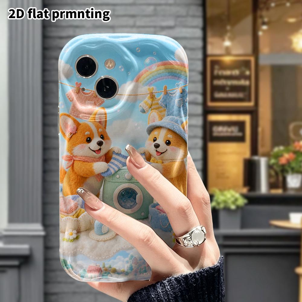Phone Case: 2D flat, suitable for iPhone 18, 17, 16, 15, 14, 13, 12Pro protective case, Laundry Time, perfect Christmas and Halloween holiday gift
