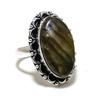 Labradorite Gemstone Handmade 925 Sterling Silver Jewelry Ring Size 8 SU-10551