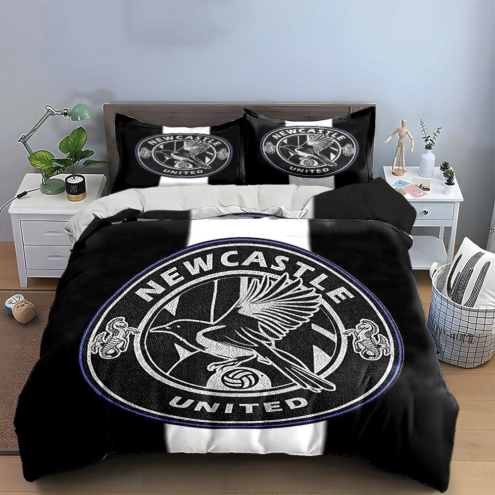 Newcastle United 3-Piece Set Bedding Duvet Cover Set Duvet Cover Pillowcases  (1 * Duvet Cover 2 * Pillowcases, without duvet insert)