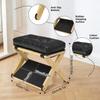 Desk Foot Stool Wooden Double-Layer Non-Slip Ergonomic Leg Rest Office Desk Footrest for Home Dorm Office Apartment Study