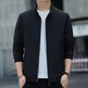 Мужская куртка свободного покроя с воротником-стойкой, однотонная, весна-осень, для деловых людей, универсальная, модная, для толстых