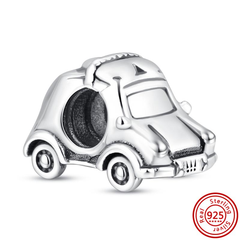 Твердые серебряные 925 пробы для автомобиля, самолета, ракеты, мотоцикла, велосипеда, поезда, парусника, подвески, бусины, подходят оригинальные подвески, браслет, ювелирные изделия