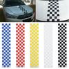 Checkerboard Sporty Car-Styling Vehicle Hood Reflective Decals Sticker Decor