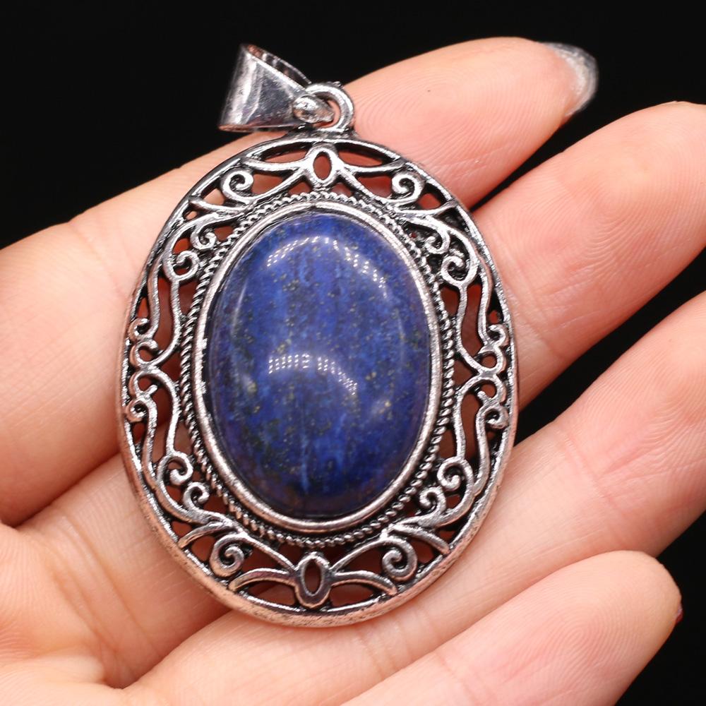 Кулон из натурального камня в форме яйца, полудрагоценный кружевной кулон для изготовления ювелирных изделий, ожерелье, браслет, аксессуар