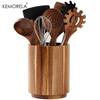 Вращающаяся на 360° подставка для хранения кухонной утвари, деревянные подставки для хранения палочек для еды, коробка для хранения столовых приборов, ножей и вилок, кухонные аксессуары