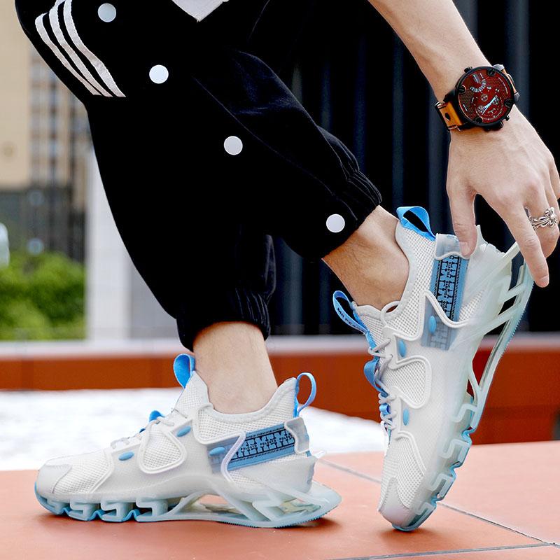 Men Sneakers Breathable Shark Blade Running Shoes Basketball Shoes Shock Absorbing Sole