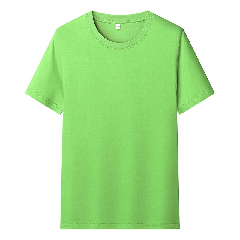 Short-sleeved T-shirt Hong Kong style loose T-shirt pure cotton half-sleeved men's short-sleeved small shoulder-length combed couple T-shirt