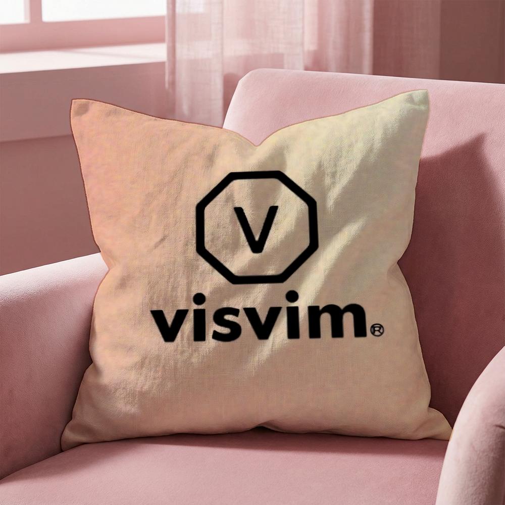Brand Design V-Visvim Cushion Cover Multi-Scene Pillow Cover for Home & Car - Reversible, Soft & Durable for Daily Use