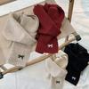Набор из 2 шт. Корейские детские шапки и шарфы Зимние 1-8 лет Стильные для мальчиков и девочек Малышей Ветрозащитные Вязаные Шерстяные Шапка Шарф