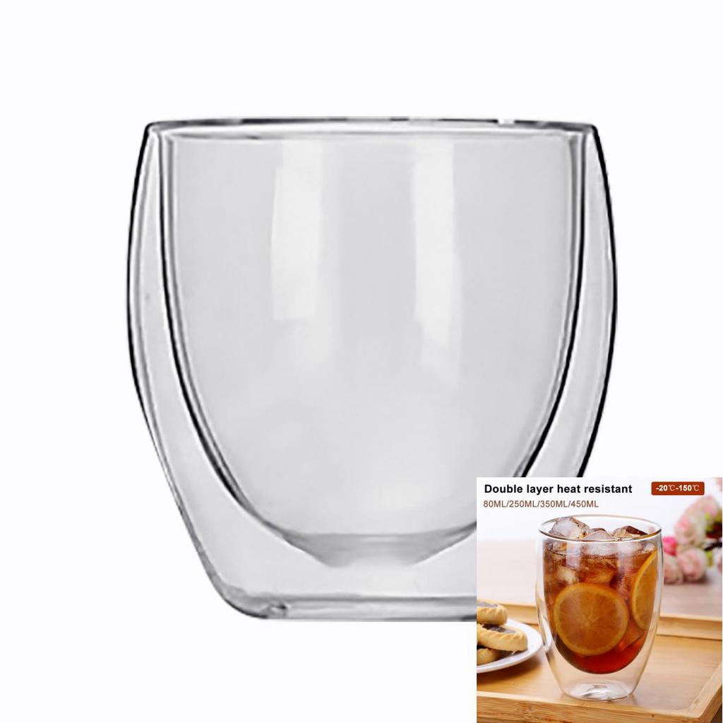 E&F Store Home Double Wall Heat Insulation Tea Coffee Milk Mug Drink Glass Cup Drinkware Popular