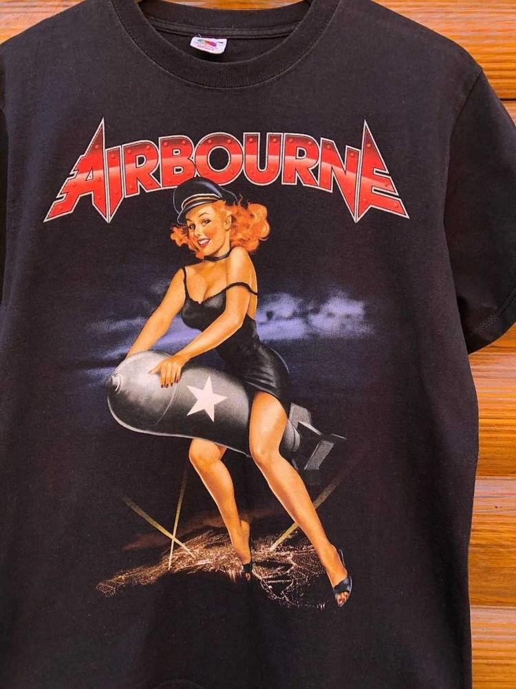 Винтажная футболка Airbourne European Shirt Унисекс Концертная S-5XL AR568 Унисекс Футболка