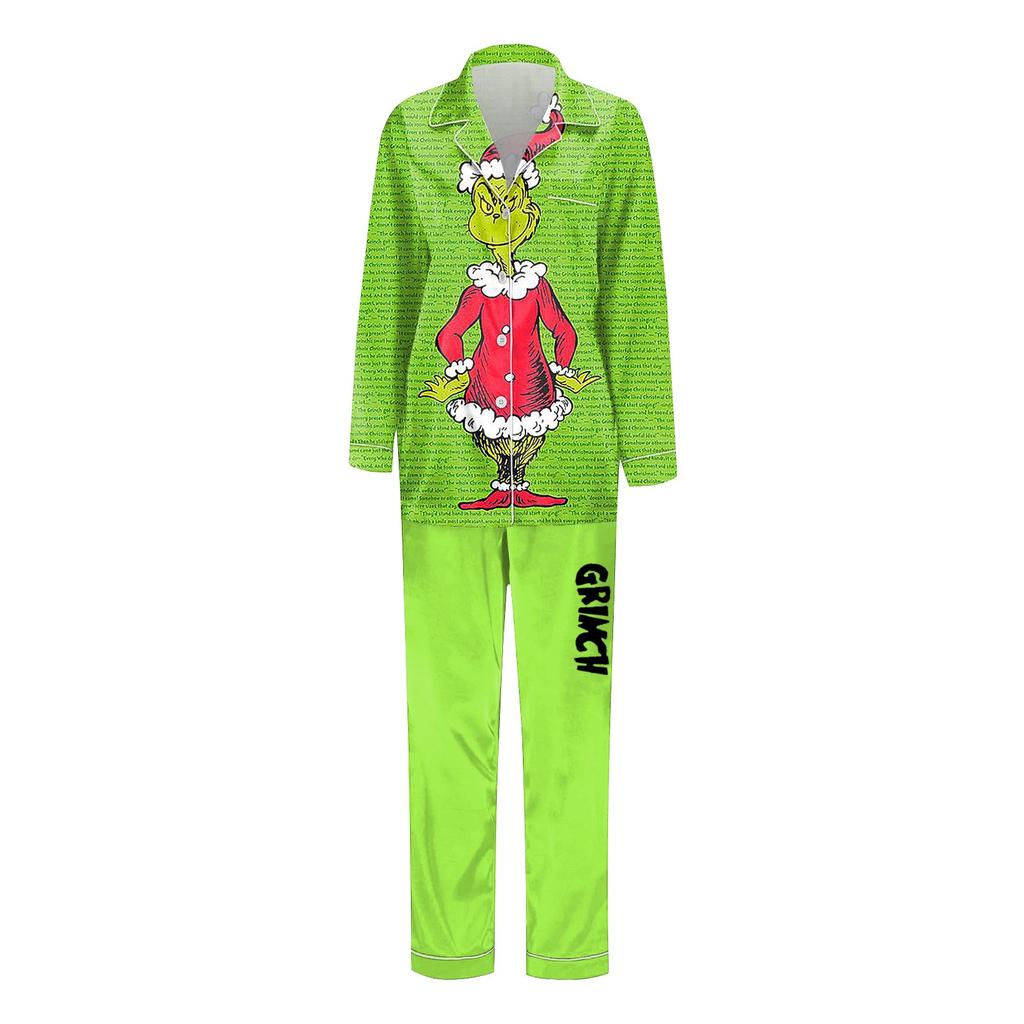Christmas Print Cute Family Set Pajamas, Home Clothes, Family Set Long Sleeve Top Pants Set