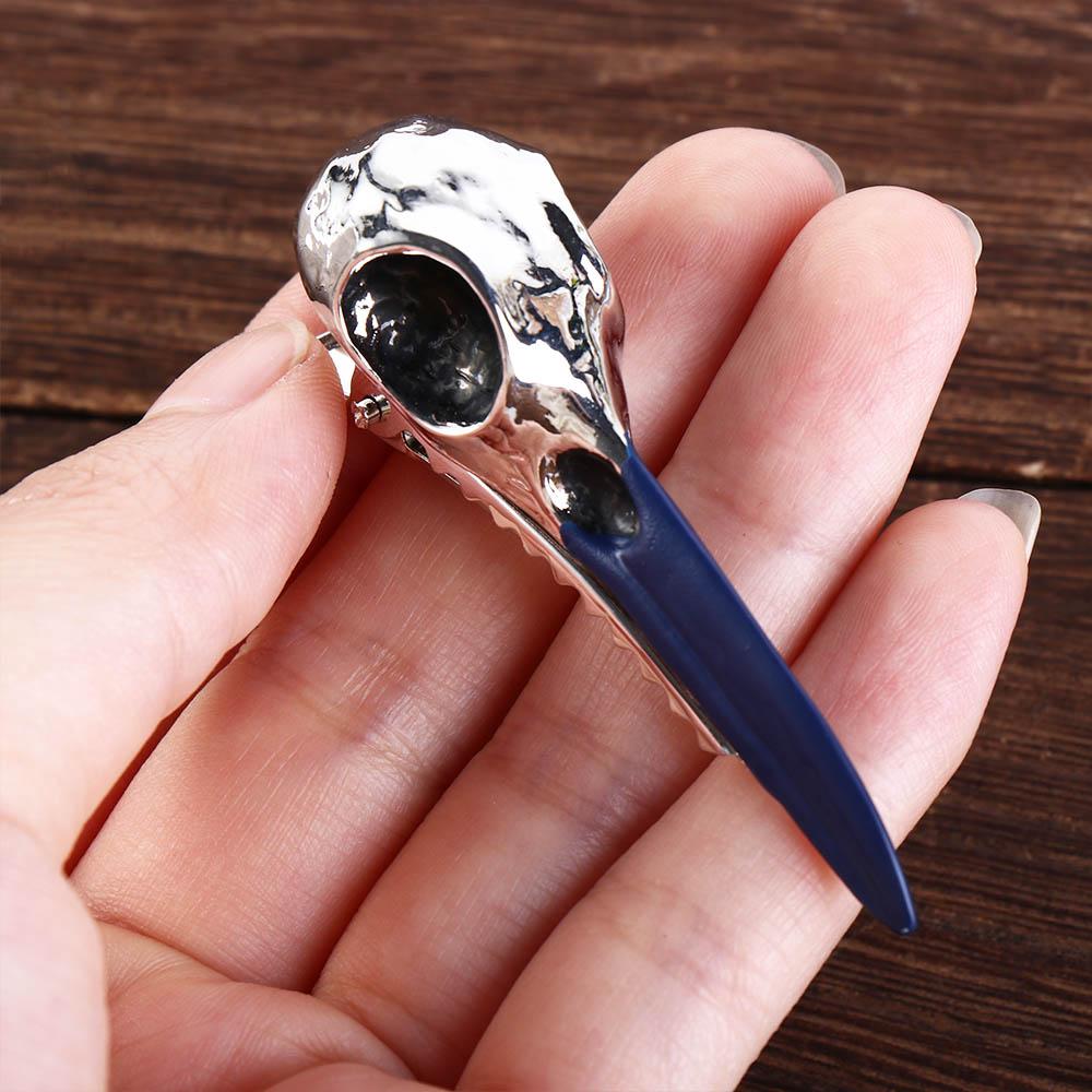 Halloween Party Hairpins Crow Head Skull Hair Clips Animal Skull Hairpins Women Duckbill Clips