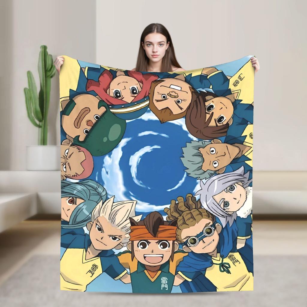 Inazuma Eleven Axel Blaz gouenji Blanket Picnic Flannel Throw Blanket For Couch Bed Super Soft Design Quality Bedspread Gift