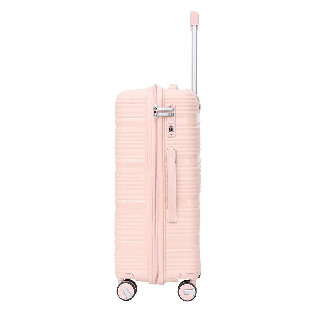 24-дюймовый легкий модный чемодан из ПП с бесшумными универсальными колесами и взрывозащищенной молнией