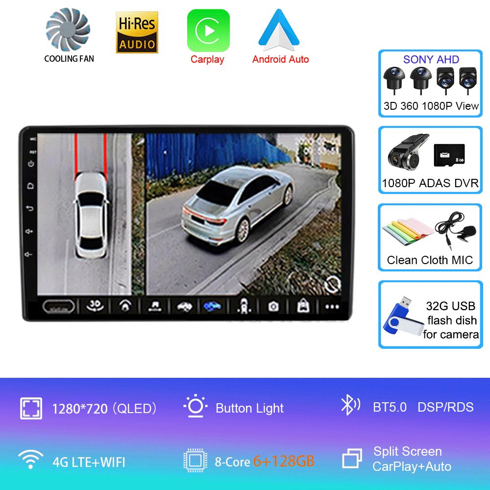 Автомобильный радиоприемник Android 14 для Fiat Ducato 3 2006-2022, для Peugeot Boxer 2 2006-2022, для Citroen Jumper 2 2006-2022, мультимедийная стереосистема