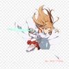 Transparent Asuna Asuna Kirito Iron On Patches For Clothing Applique Stickers On Clothes Heat-Sensitive Custom Patch